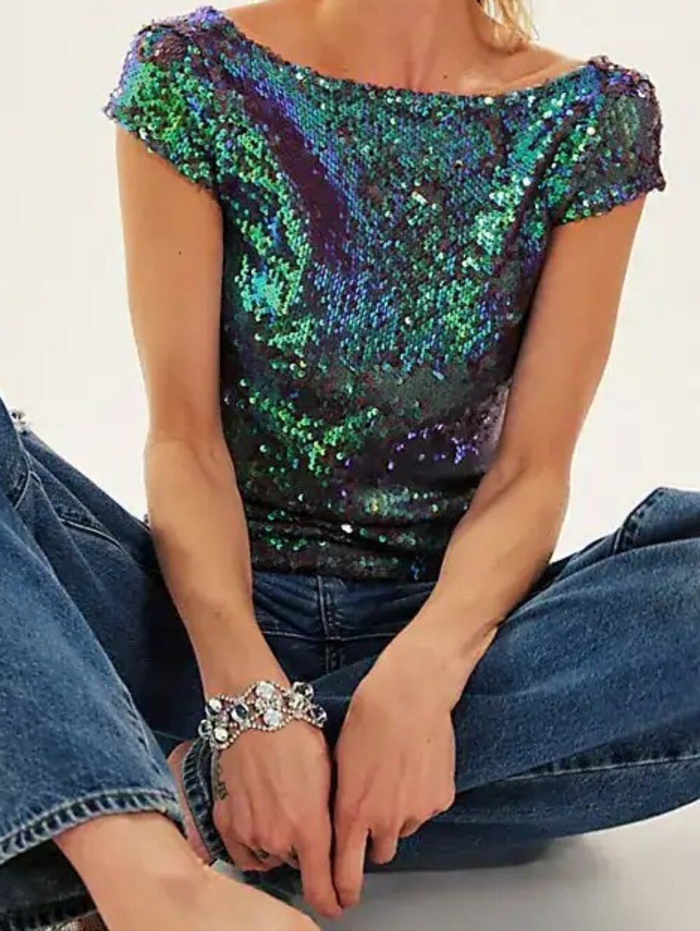 Free People Intimately Late Last Night Tee/Taupe Combo - Picture 3 of 12